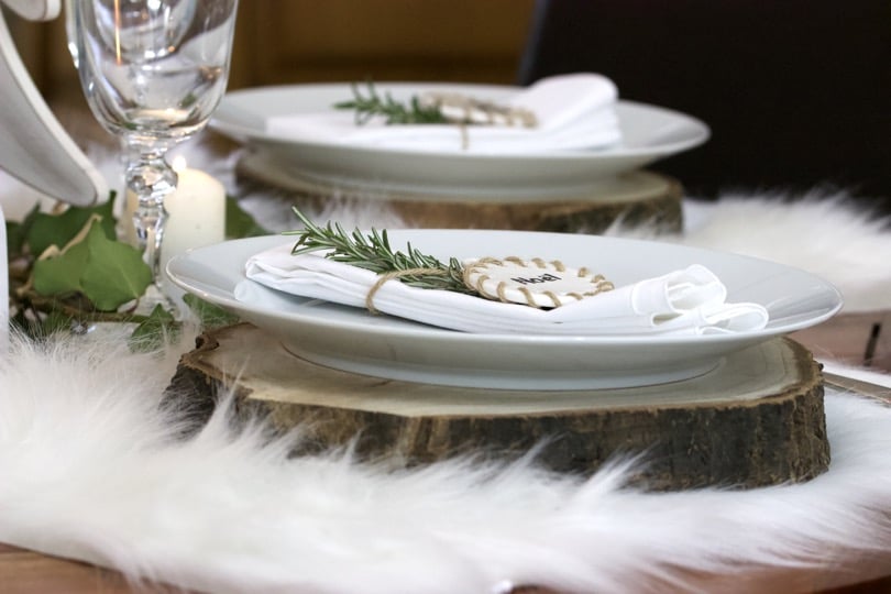 Table de Noël scandinave