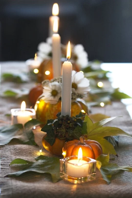 Décoration de table automnale