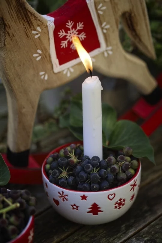 décoration de Noël de dernière minute avec du lierre