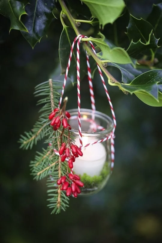 photophore suspendu pour Noël